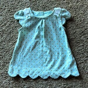Tahari Baby mint with gold polka dot dress
